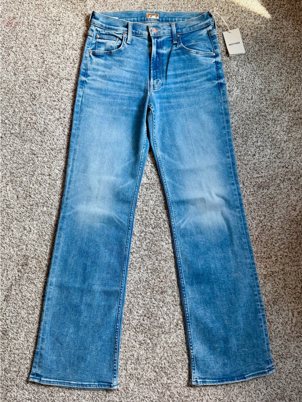 MOTHER Women's Light Blue Bootcut Jeans
